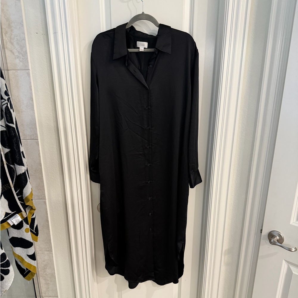 Button down midi dress